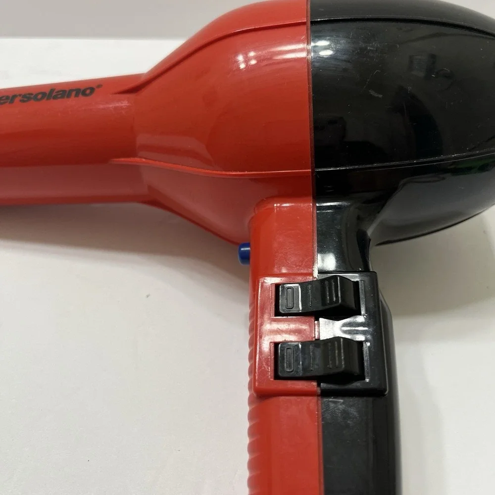 Salono SuperSalono Hair Dryer Italian-Made Motor Red Black 1875-Watt